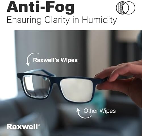 Raxwell Eyeglasses Cleaner Wipes 100 Count