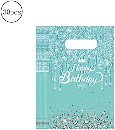 Egami 30 Pack Teal Silver Party Bags