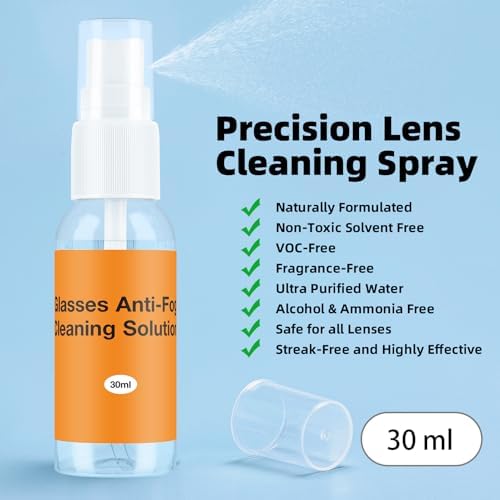Edglete Glasses Cleaner Kit with Anti Fog Spray and Microfiber Cloth