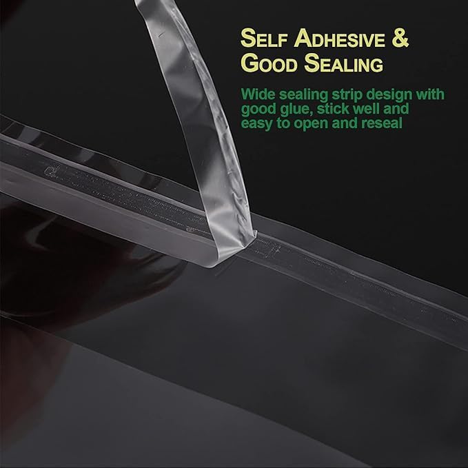 50 Pcs Clear 10 x 13 Self Seal Cellophane Bags