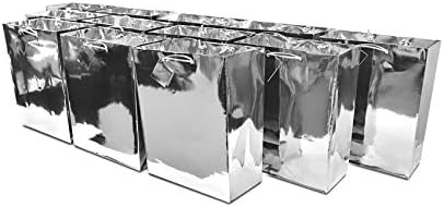 OccasionALL Small Gift Bags with Metallic Handles 12 Pack