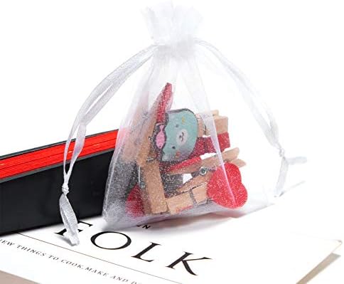 Tendwarm 100 Pcs 3x4 Inch Sheer Organza Gift Bags with Drawstring