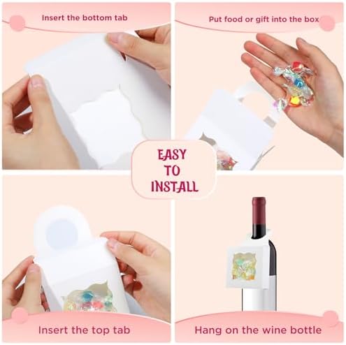 ISKYBOB 20Pcs Wine Bottle Box with Window