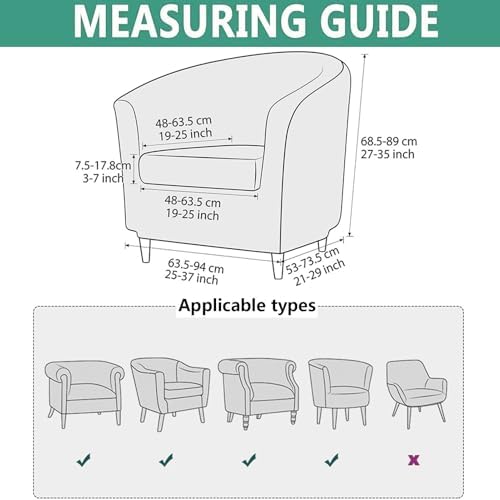 Velvet Club Chair Slipcover for High Stretch Furniture