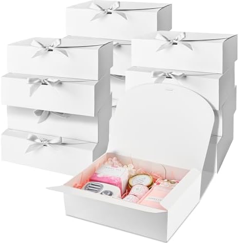 Ocmoiy 12 Pack White Gift Boxes with Lids