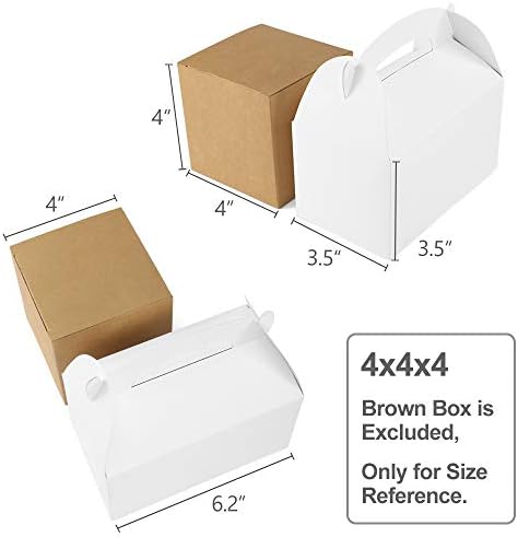 ValBox Treat Boxes 30 Pack White Paper Gable Gift Boxes