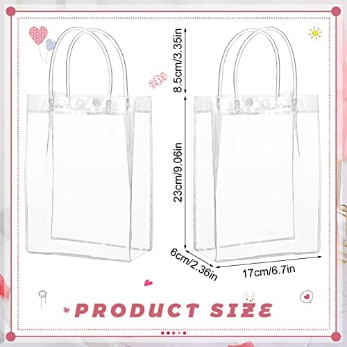 Clear PVC Gift Bags with Handles 25 Pack
