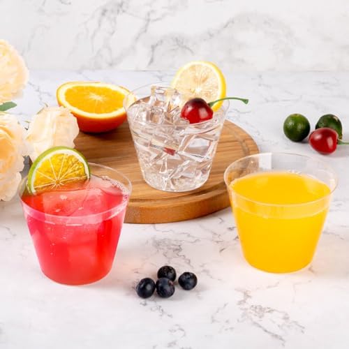 Goodluck 100PCS 9oz Clear Plastic Cups for Parties