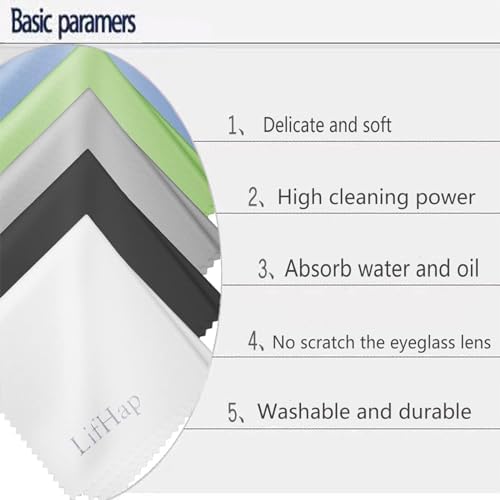 15 Pack LifHap Glasses Cleaning Cloths