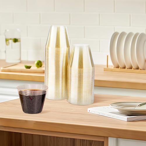 300 Count 9 Oz Gold Plastic Cups for Parties