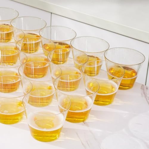 300 Count 9 Oz Gold Plastic Cups for Parties