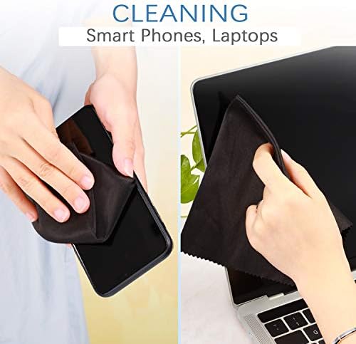 Frienda 12 Pack Oversized Microfiber Glass Cloths 12x12 Inch