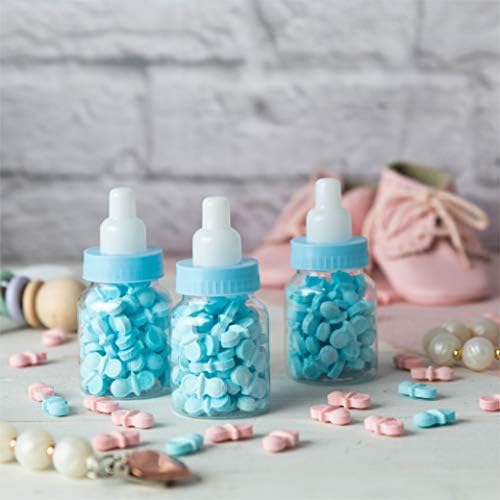 Hammont Blue Baby Boy Acrylic Candy Boxes 36 Pack
