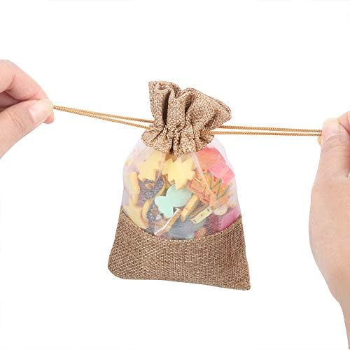 CCINEE 24pcs Burlap Drawstring Gift Bags