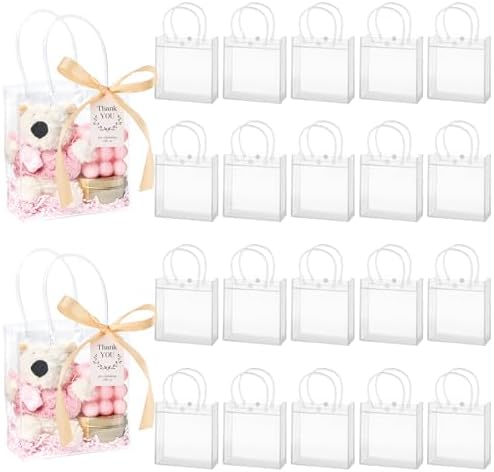 Mauproy 30 Pack Clear Gift Bags with Handles