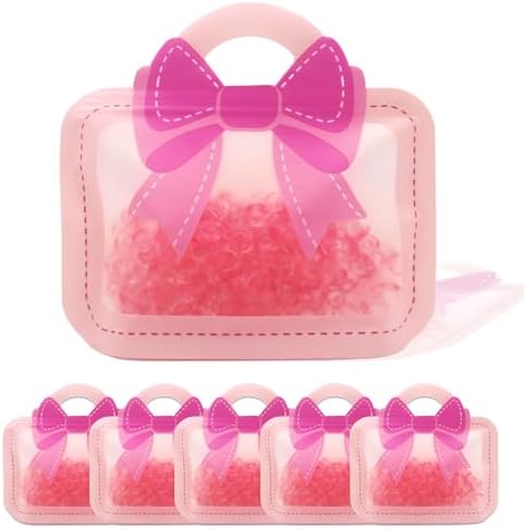 30 Pack Cartoon Bow Goodie Bags for Kids Birthday Parties