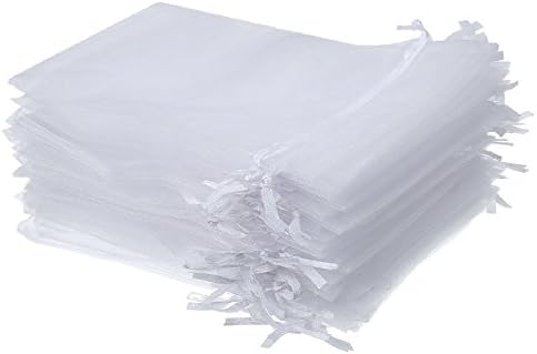 Wudygirl 100pcs Organza Gift Bags 4x6 with Drawstring
