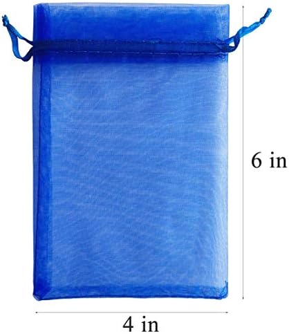Pack of 50 Royal Blue 4x6 Inch Gift Wrap Bags