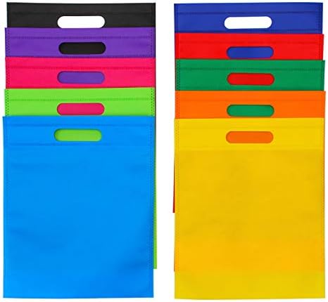 Aneco 50 Piece Rainbow Gift Bags with Handles 95x115 Inch Party Supplies