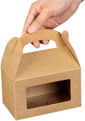Restaurantware Bio Tek Gable Boxes 6x35x35 Inch Clear PET Window Gift Boxes