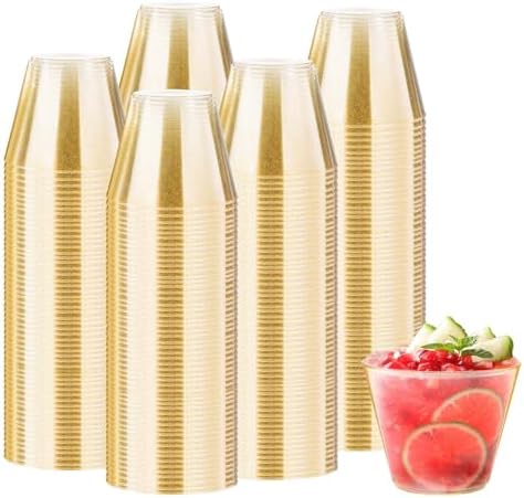 300 Count 9 Oz Gold Plastic Cups for Parties