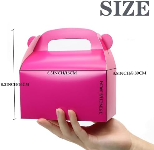 30-Pack Hot Pink Party Favor Treat Boxes for Kids Celebrations