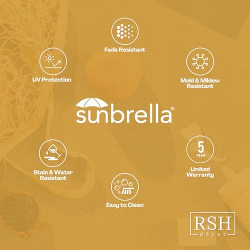 RSH Decor Sunbrella Square Throw Pillow Set of 4 17x17