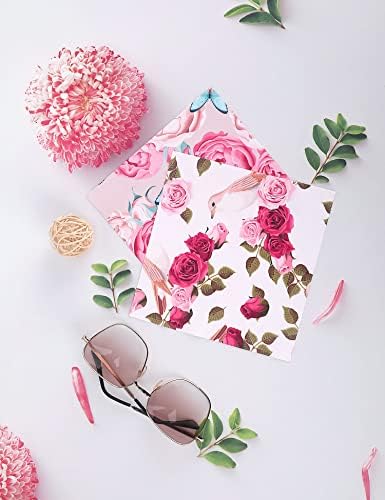 6PCS Thickened Microfiber Glasses Cleaning Cloth with Flower Design
