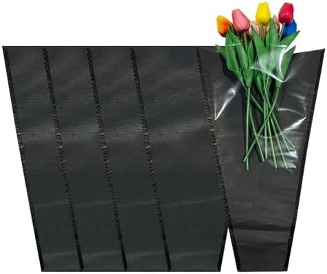 Flower Wrapping Bags Clear 11x17 Inch 20 Pcs for Bouquets