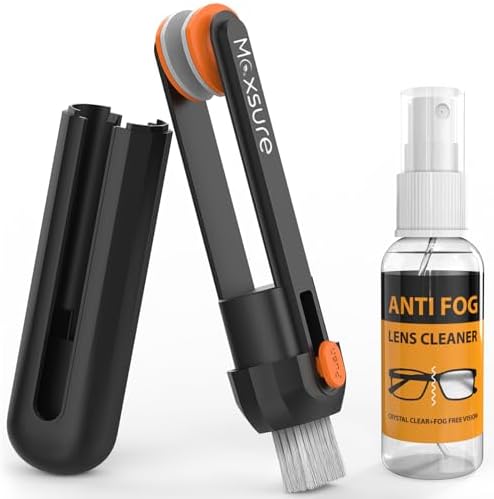 Maxsure 3 in 1 Eye Glasses Cleaner Kit Portable Black
