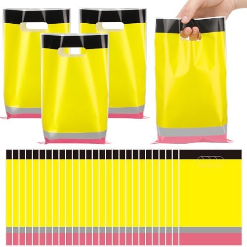 Ecally 50 Pcs Pencil Shaped Gift Bags for School Parties