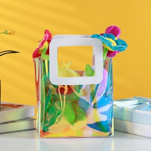 20 Pcs Reusable Holographic Gift Bags with Handle