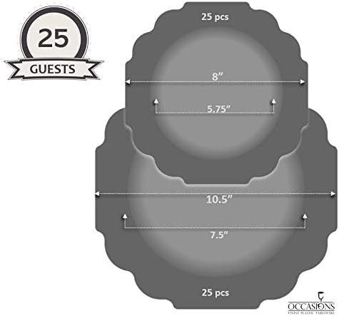 OCCASIONS FINEST 50 Plate Set Wedding Party
