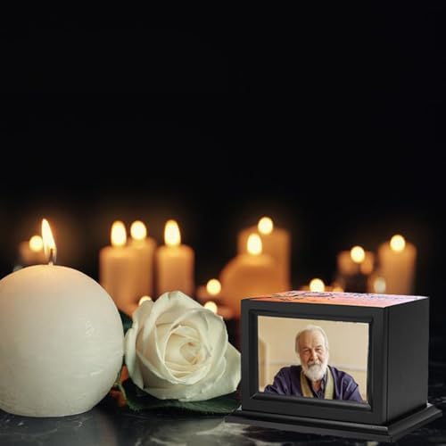 Wooden Cremation Urn With Photo Frame For Human Ashes