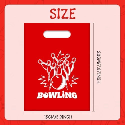 50 PCS Bowling Party Gift Bags for Kids Birthday Baby Shower