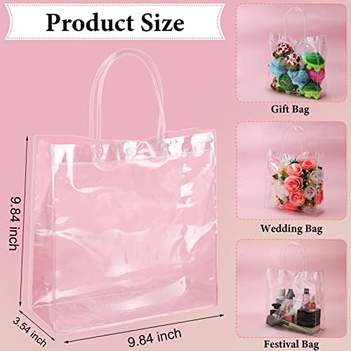 Reginary 85 Pcs Clear PVC Gift Bags with Handles