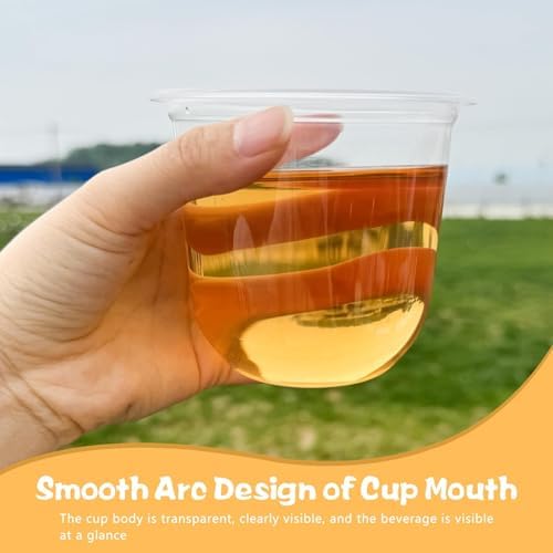 100 Pcs BPA Free Clear Plastic Cups 12OZ Stemless Party Use