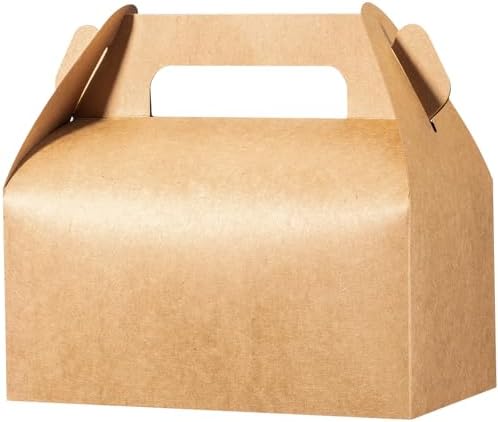 UnicoPak 10 Pack Brown Gable Treat Boxes