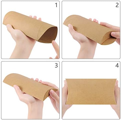 Eupako 63x37x1 Inch Kraft Pillow Boxes 50 Pack