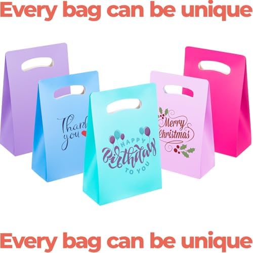 UnicoPak 15 Pack Pastel Goodie Bags for Birthday Party