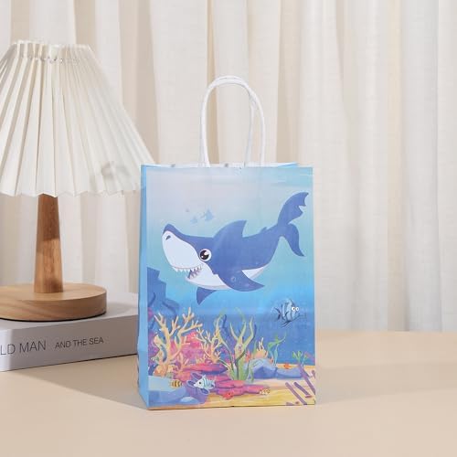 Blue Sea Animal 24pc Gift Bags with Handles