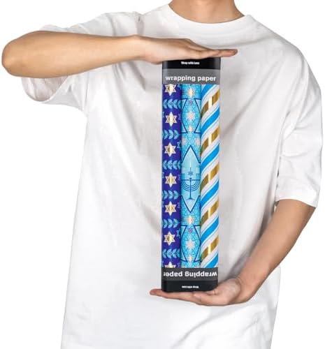 RUSPEPA Hanukkah Wrapping Paper Roll Set