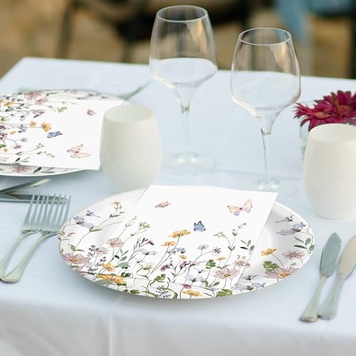 Audree 96 Pcs Wildflower Party Supplies Set