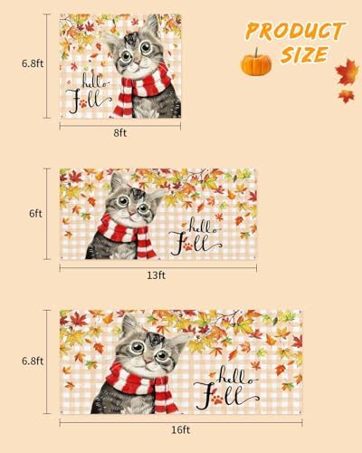 Fall Garage Door Banner 7x8 ft Thanksgiving Decor