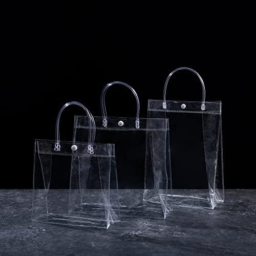 SHIPKEY 10 Pack Clear Gift Bags with Handles