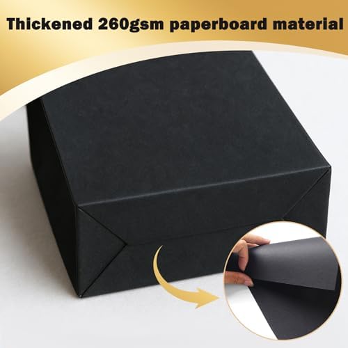 SHIPKEY 10 Pack Small Black Gift Bags
