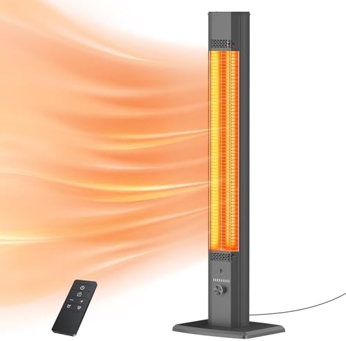 BIESQYA 42 Inch Infrared Heater with 9 Heat Levels and Timer