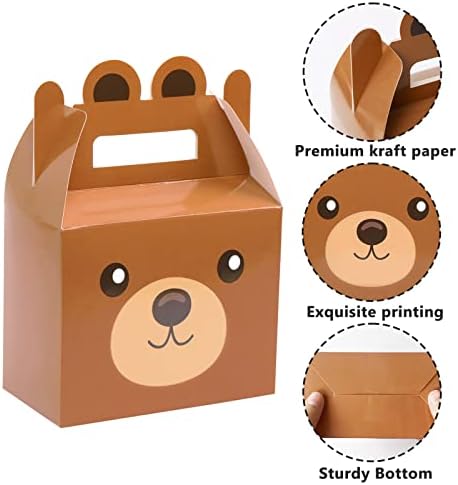 24Pcs Bear Treat Boxes For Baby Shower Party