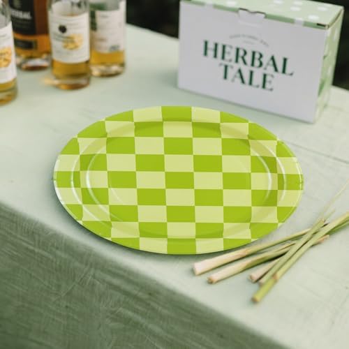 48PCS Checkered Camping Plates for Parties