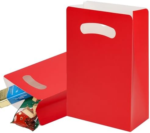 UnicoPak 16 Red Party Favor Bags with Handle for Birthday Party
